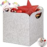 DZSEE Caja de Almacenaje, Cubos de Fieltro Organizador Plegable con Manijas, Caja para Almacenaje para Hogar, Oficina, Armarios, Ropa, Juguetes y mas