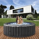Miweba MSpa - Jacuzzi hinchable para exteriores, 6 personas, 132 boquillas, 185 x 185 cm, certificado TÜV GS, Alpine D-AL06, 930 litros