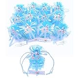 JZK 12 x It's a Boy Mini Azul Canasta de Organza favorecer Bolsas Cajas de Dulces de Regalo para niño Baby Shower Invitados de Boda Fiesta comunion o Bautizo cumpleaños