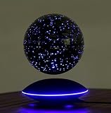 CELO Regalo de decoración de lujo con levitación magnética flotante globo de 6 pulgadas de mapa del mundo inteligente y colorida luz LED, color negro