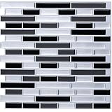 STICKGOO Panel de azulejos antisalpicaduras y antimoho de gama alta, lámina autoadhesiva de azulejos para cocina y baño, solo hay que pelar y pegar, extraíble, 27,94 x 23,37 cm (6 láminas)