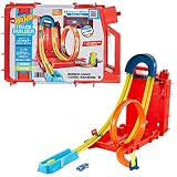 Hot Wheels Caja de Acrobacias en Forma de Bidón Track Builder Unlimited - Pista Acrobacias y Carreras - Incluye Coche - Regalo para Niños de 6+ Años