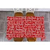 XXDD Mantel de decoración navideña celosía geométrica Santa Claus Mantel de Navidad Cuadrado Rectangular Cubierta de Mesa decoración A6 135x160cm