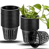 inherited 20pcs Plantación de cestas de Malla Pot Copa de Crecimiento de Plantas, Plástico Plantar Malla Red Olla cestas jardín hidropónico Plant Grow Taza para jardín hidropónico Plantar, Negro