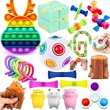 Yetech Juguetes Sensoriales Kit,19PCS Set De Juguetes Sensoriales,Juguetes Antiestrés Sensorial de Explotar Burbujas,Juguetes contra el estrés y la ansiedad para niños y Adultos, TDAH