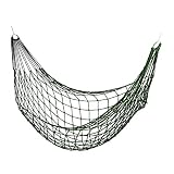 Relaxdays, Verde, Hamaca Colgante de Red para 1 Persona, Poliéster, 1,5 x 140 x 436 cm