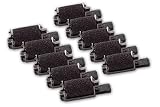 vhbw 10x Rodillo de Tinta Negro Compatible con Sharp VX 1614 calculadoras, Cajas registradoras