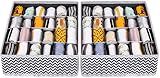 joyoldelf - Caja de Almacenamiento Plegable para cajones - 2 Paquetes - 24 Compartimentos - Organizador para Ropa Interior, Guardar Calcetines, Sujetadores, pañuelos