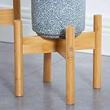 CINY Soporte Ajustable para Plantas, Base para Macetas y Plantas, Soporte De Bambú Extensible y para La Flora Interior y Exterior, Plataforma para El Hogar para Macetas (Maceta y Planta No Incluidas)