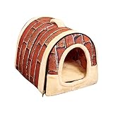 YouthUnion Cama para Mascota, Casa Estera Casera Diseño de Triángulo Edredón Máquina Saco de Dormir Caliente Lavable Cómoda para Gatito Gatos Perros Cachorro Conejo Invierno (S, Color 4)