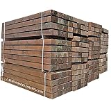 TRAVIESA DE MADERA PARA JARDIN 22x12x120 cm. Color marrón oscuro, madera tratada.