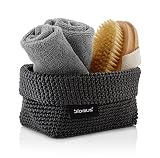 blomus Häkelkorb-68882 Cesta de Ganchillo, Antracita, Medium