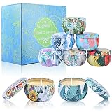 Viesap 8Pcs Velas Aromaticas,Cera de Soja 100% Natural,Vela Aromática Caja de Regalo, Mujer Velas Perfumadas,Aromaterapia Relajación Baño Yoga Acción de Gracias Navidad Día de San Valentín Regalos.