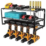 Soporte de Herramientas de Pared de 3 Capas de Metal Dispositivo de Suspensión Para 5 Brocas para Garajes,Talleres y Bancos de Trabajo