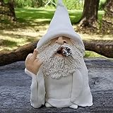 Enano Jardín Estatuas Decoracor,Travieso Guía Lengua Grande Figura de Jardín Figurines Resina Enanitos Esculturas de Arte Adornos de Césped Ornamento,Fumar Estatua de Garden Gnome-A 15cm(5.9inch)
