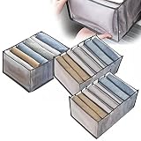 Caja de almacenamiento de 7 rejillas para vaqueros con compartimentos, organizador de ropa de guardarropa lavable, camiseta vaquera, mallas, camiseta, ropa de bebé, 3 piezas