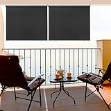 SWANEW Toldo Vertical Exterior Toldo Vertical Enrollable Exterior, Resistente a los Rayos UV, Antracita, 100 x 140 cm