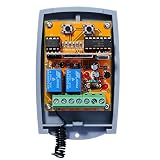 ECOSTAR compatible Receptor de radio Módulo en caja, de 2 canales receptor universal para EcoStar RSC2, EcoStar rse2 handsender. 12 – 24 V AC/DC, no/NC 433.92 MHz Rolling/Código fijo