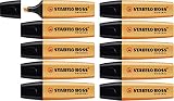 Marcador fluorescente STABILO BOSS ORIGINAL - Caja con 10 unidades - Color naranja