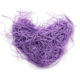 Lyaor 200 Gramos Papel Triturado de Rafia Papel Relleno Material para Cesta de Regalo de Rafia Papel Relleno Caja de Regalo Papel Decoración Embalaje de Regalos para Fiestas Navidad - Morado