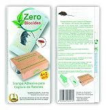 Zero Biocides 6 Trampas para Ratones con atrayente incorporando Fabricadas en España