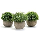 GoMaihe Plantas Artificiales Plásticas de Maceta, 3Piezas, Planta Artificial Decorativa, Adecuado para El Hogar Oficina Decoración Jardín Baño Cocina Balcón Planta Falsa Decorativas