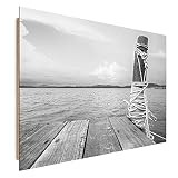 Feeby Frames, Cuadro de pared, Cuadro decorativo, Cuadro impreso, Cuadro Deco Panel, 40x50 cm, CAJA, MADERA, CORDA, BLANCO Y NEGRO