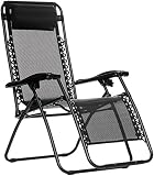 Amazon Basics Silla Gravedad Cero, Negra