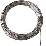 Nirosta - Cable de alambre (5 mm, 5 m, acero inoxidable, 7 x 19 mm, EN 1.4401, blando, A4, Nirosta)