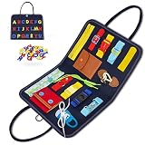 KidsPark - Tablero Ocupado para Niños Pequeños, Tablero Sensorial Montessori para Niñas y Niños de 1 2 3 4 Años, Azul