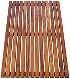 AsinoX Doccia Legno Marrone Grigliato Tarimas de Ducha y baño, Madera, Natural, 50 x 80 cm