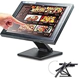Monitor LCD táctil de 15 pulgadas POS para quiosco, restaurante, bar, venta minorista, USB, monitor de caja registradora para sistema de caja registradora