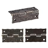 Bisagra, 10Pcs 0 ° -270 ° Gabinete de Bronce Antiguo Joyero Bisagras Muebles de Puerta Caja de Madera para gabinetes de Cocina Servicio Pesado