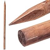 Suinga Pack 10 x Estacas para árboles 150 cm, Ø 4 cm, Tutores con Punta, Postes de Madera, empalizadas, estacas de fijación, estacas para Jardin, tutores para Plantas