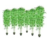 vidaXL Bambú Plantas Artificiales Hogar Decoración Set de 6