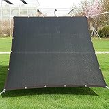 kufu01 Malla Sombreadora de Protección Solar Negro,Red de Sombreado Transpirable,Bloqueador Solar de Malla de Privacidad con Ojales,para Invernadero/Balcón/Patio/Techo/Cochera (4x5m/13x16ft)
