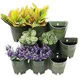 JonesHouseDeco 3 Juego de 9 Bolsillos para Jardín Vertical, Maceta para Colgar en la Pared con Riego Automático para Decoración de Patio, Jardín, Balcón
