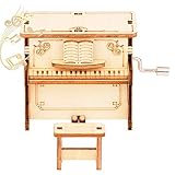 Caja de música con manivela grabada, caja musical antigua, regalo personalizable para hija de papá