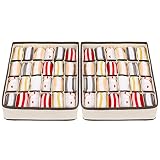 joyoldelf - Caja de Almacenamiento Plegable para cajones - 2 Paquetes - 24 Compartimentos - Organizador para Ropa Interior, Guardar Calcetines, Sujetadores, pañuelos