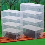 Dragonaur - Juego de 10 cajas de almacenamiento de zapatos de plástico transparente, apilables, transparentes, para cajones, guardarropa y guardarropa, color al azar