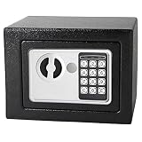 Dawoo Caja Fuerte electrónica 17cmX23 cmX17cm para Oficina o Uso doméstico Caja de Seguridad para Montaje en Pared o Suelo.