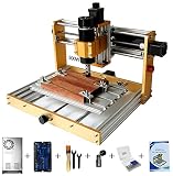 Kit de enrutador CNC, todo metal 3018 Plus, talladora y fresadora con interruptor de límite y parada de emergencia, área de trabajo XYZ: 300 x 180 x 60 mm (500W + 30W Set)