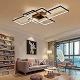 Moderna lámpara LED de Techo Para Salón Regulable, Pantalla de Acrílico Iluminación de Techo Diseño Cuadrado Lámpara de Comedor con Mando a Distancia Luz de Techo Interior Oficina Lámpara Colgante