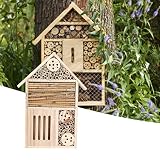 Insecto de Madera Bug Hotel Casa Jardín al Aire Libre Refugio Natural Abejas Caja de anidación(Type A)
