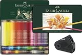 Faber-Castell Polychromos - Caja metálica de 120 lápices de colores y sacapuntas