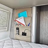 K´Foam Bolsillero de Pared para Furgoneta Camper y Autocaravanas Organizador con Autoadhesivo y Velcro Color Visón