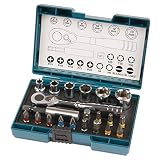 Makita B-54081 - Set puntas+llave carraca(21p), Multicolor