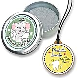 FANS & Friends Caja para dientes de leche con medalla para niños y niñas, Caja para guardar los dientes de bebés, Ratoncito Pérez, color: petrol