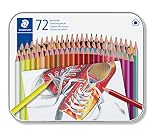STAEDTLER 175M72 ST Lápices de colores con forma hexagonal, Caja con 72 colores variados