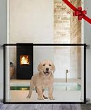 Puerta mágica para mascotas o bebés, plegable y portátil, ideal para perros o gatos, en escaleras en interiores y exteriores, 110 x 72 cm